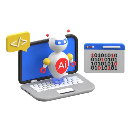Robot Learning  3D Icon