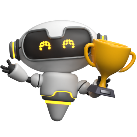 Trophée de levage de robot  3D Icon