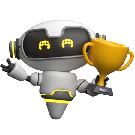 Trofeo de levantamiento de robot  3D Icon