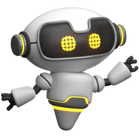 Robot lever la main  3D Icon