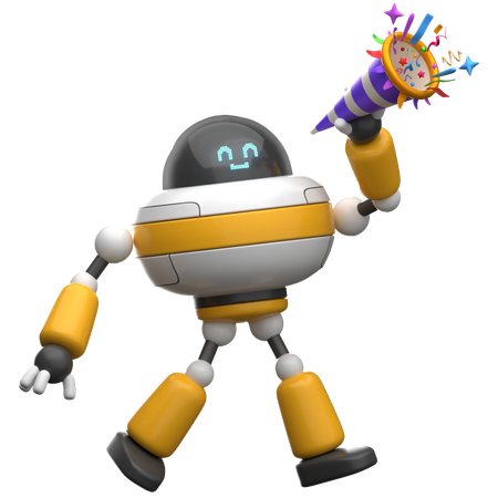Robot Lifting Trumpet  3D Icon