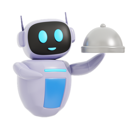 Robot livrant de la nourriture  3D Icon