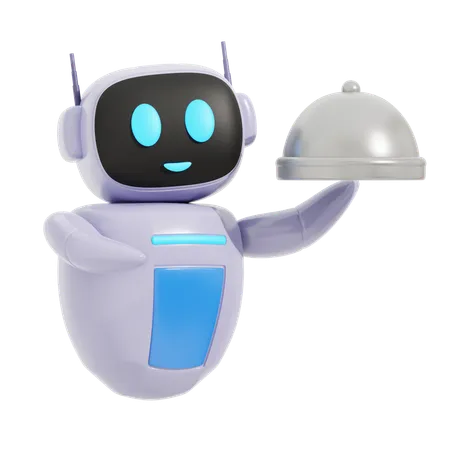 Robot livrant de la nourriture  3D Icon