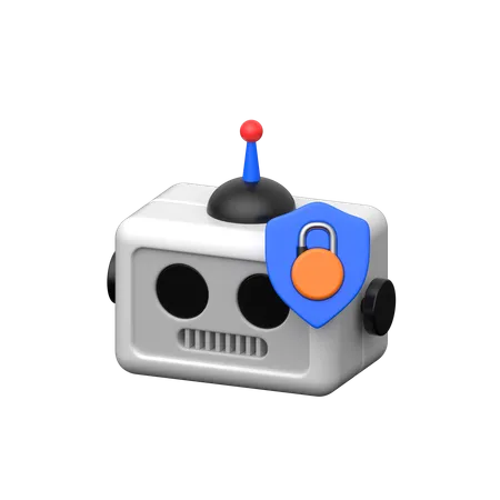 Robot Lock  3D Icon