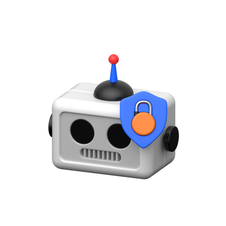 Robot Lock  3D Icon