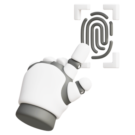 Numérisation des empreintes digitales de la main du robot  3D Icon
