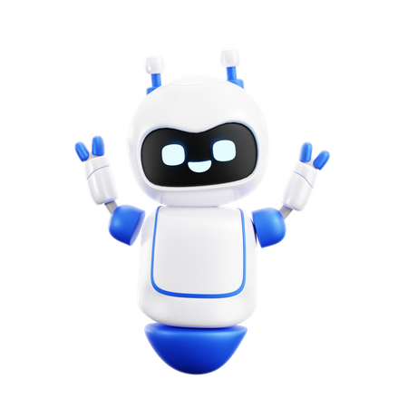 Robot à main levée  3D Icon