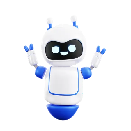 Robot à main levée  3D Icon