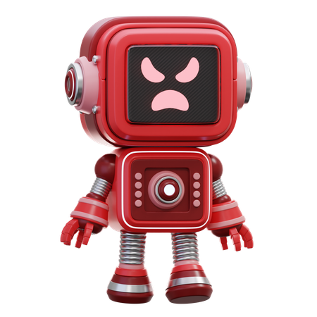 Robot malvado  3D Illustration