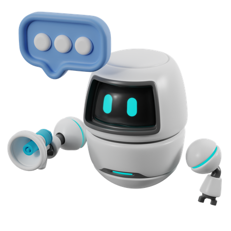 Robot Marketing  3D Icon