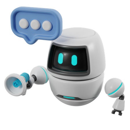 Robot Marketing  3D Icon