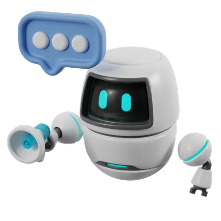 Robot Marketing  3D Icon
