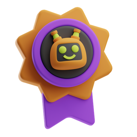 Robot Medal  3D Icon