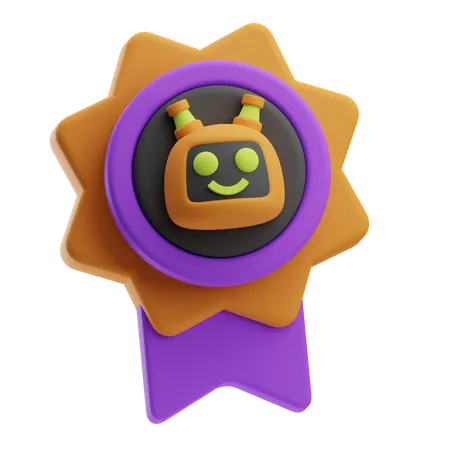 Robot Medal  3D Icon