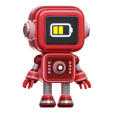 Robot Medium Battery  3D Illustration