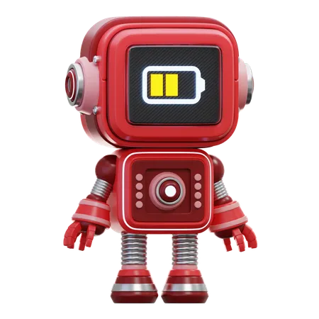 Robot Medium Battery  3D Illustration