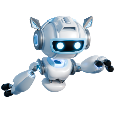 ROBOT MOVING FAST  3D Illustration