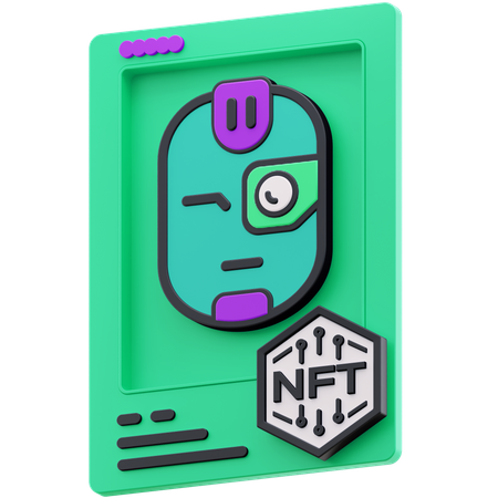 Robot NFT 3D Illustration