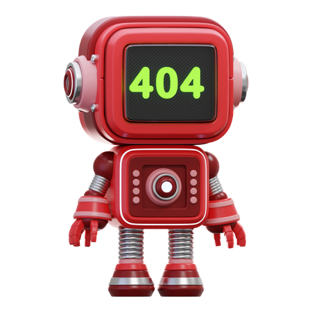 Robot no encontrado  3D Illustration