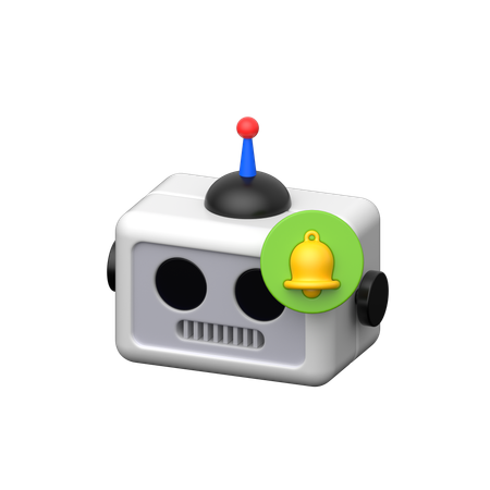 Robot Notification  3D Icon