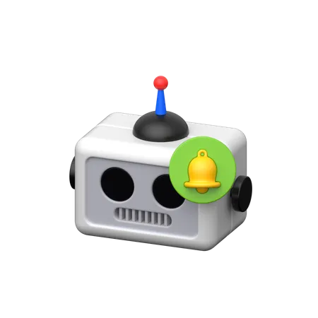 Robot Notification  3D Icon