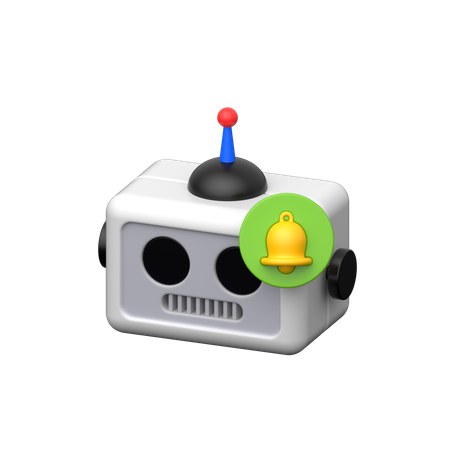 Robot Notification  3D Icon