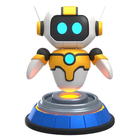 Robot On Portal Machine  3D Icon