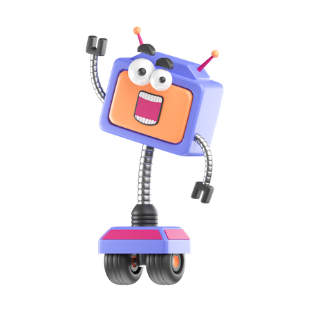 Ordinateur-robot  3D Icon