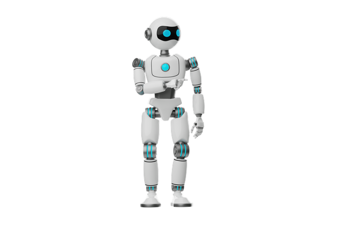 Robot pointing to left  3D Icon