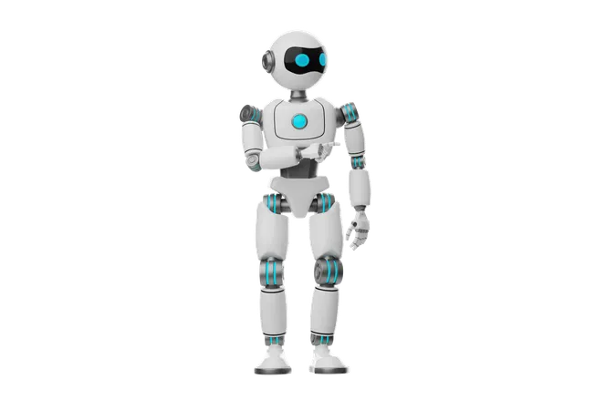 Robot pointing to left  3D Icon