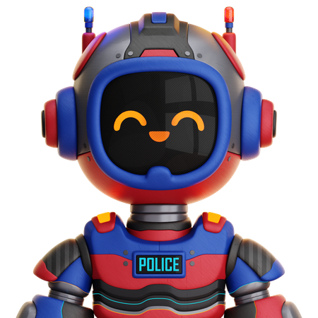 Robot policia  3D Icon