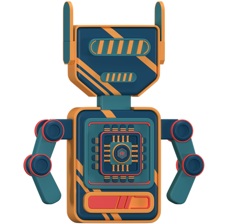 Robot Process  3D Icon