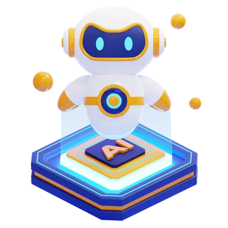 Robot processing  3D Icon