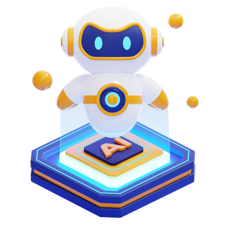 Robot processing  3D Icon