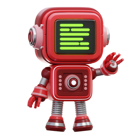 Robot Progam  3D Illustration