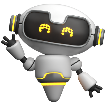 Robot Raise Hand  3D Icon