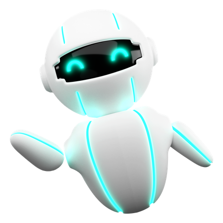 Robot agitant la main  3D Illustration