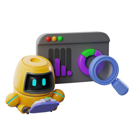 Robot Research  3D Icon