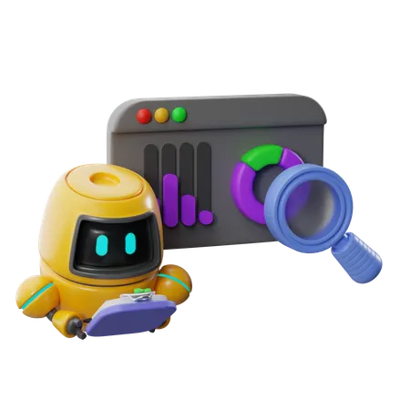 Robot Research  3D Icon