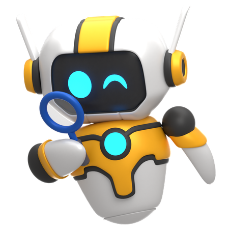 Robot Research  3D Icon