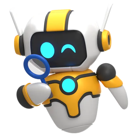 Robot Research  3D Icon