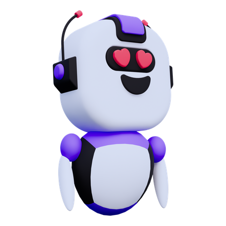 Robot romantique  3D Icon