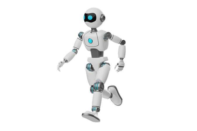 Robot running  3D Icon