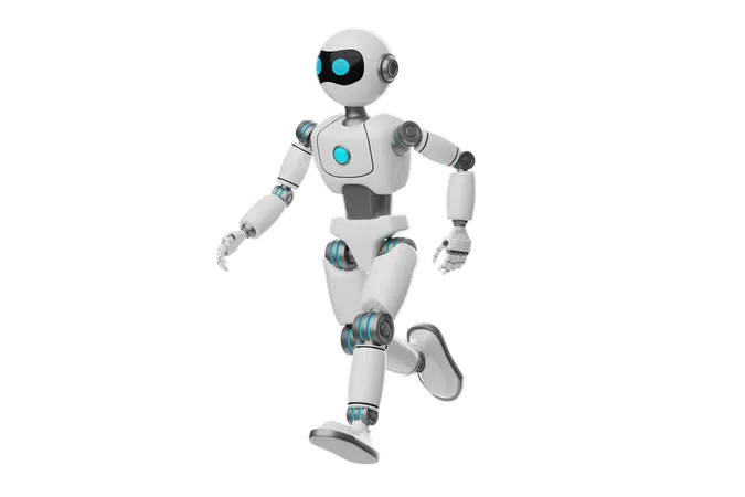 Robot running  3D Icon