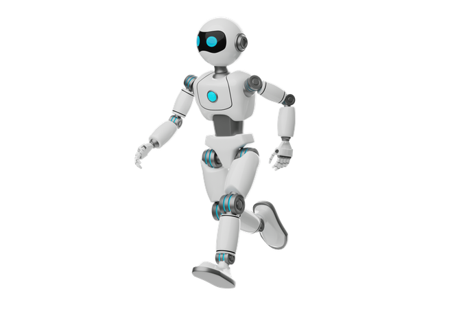 Robot running  3D Icon