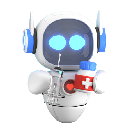 Robot sanitario  3D Icon