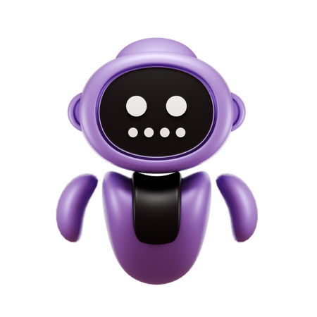 Robot sans parole  3D Icon
