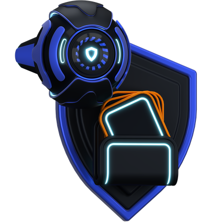 Robot Security  3D Icon