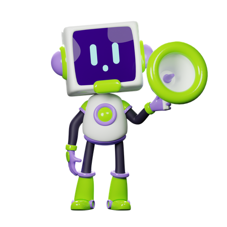 Robot selling something  3D Icon