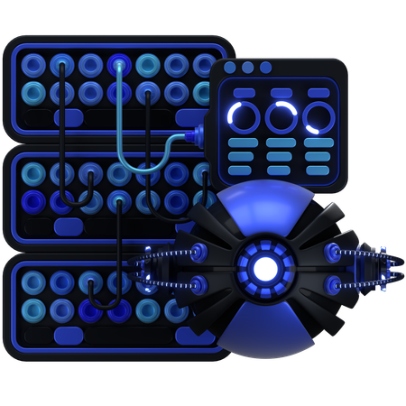 Robot Server  3D Icon